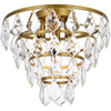 Elegant Lighting Ella 12 Inch Flush Mount In Brass 1101F12BR